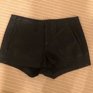 Rag & Bone Black Leather Shorts